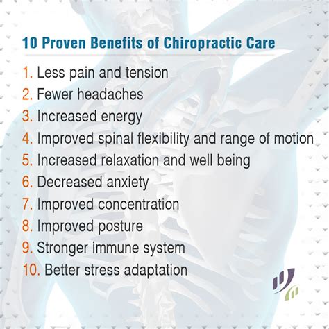 Health Benefits of Chiropractic Care .